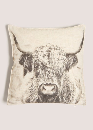 Cream Highland Cow Cushion