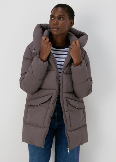 Grey Mid Padded Coat