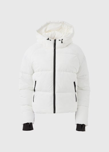 White Padded Short Coat