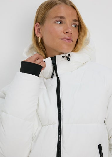 White Padded Short Coat