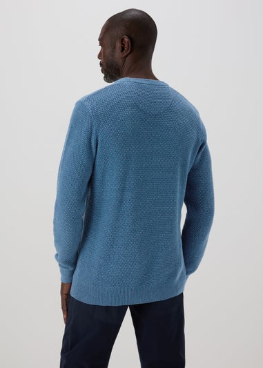 Lincoln Blue Crew Neck Knit Jumper