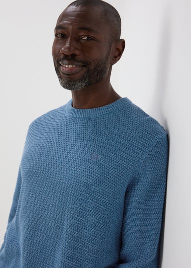 Lincoln Blue Crew Neck Knit Jumper