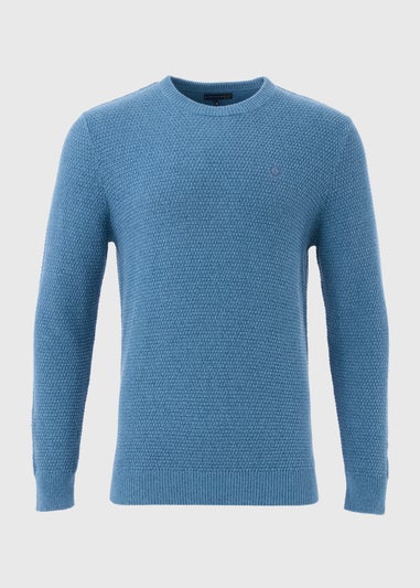 Lincoln Blue Crew Neck Knit Jumper