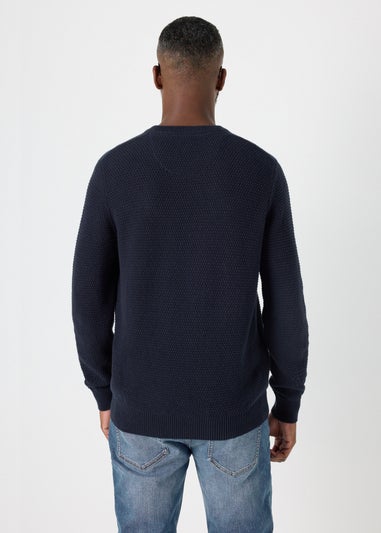 Lincoln Navy Knitted Jumper