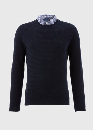 Lincoln Navy Knit Jumper