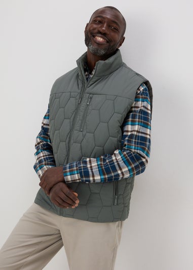 Lincoln Grey Quilted Gilet