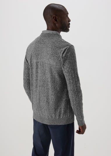 Lincoln Grey Cable Knit Jumper