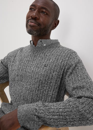 Lincoln Grey Cable Knit Jumper