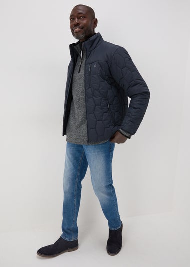 Lincoln Navy Quilted Jacket