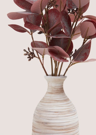 Purple Leaf Plant In Cream Vase (30x30x69cm)