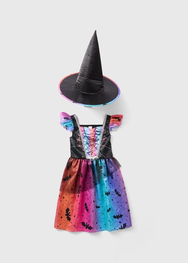 Kids Black Witch Dress Up Costume (1-9yrs)