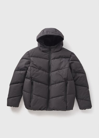 Boys Black Padded School Coat (7-15yrs)