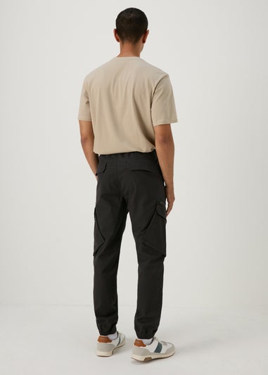 Black Zip Cargo Trousers