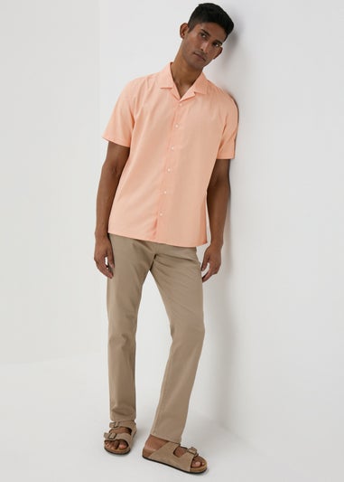 Peach Linen Shirt