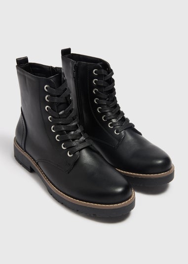 Black lace biker boots hotsell