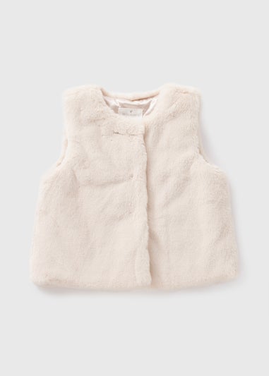 Girls Cream Fur Gilet (1-7yrs)