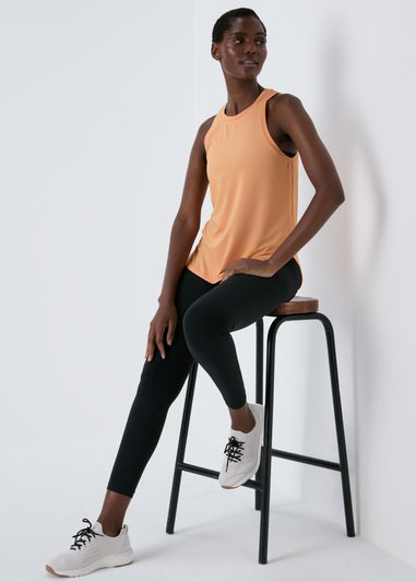 Souluxe Orange High Neck Longline Vest