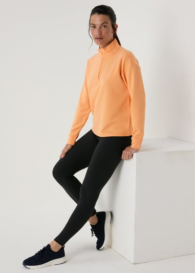 Souluxe Orange Half Zip Top