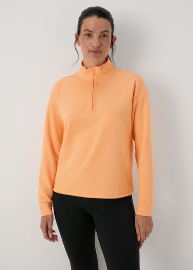 Souluxe Orange Half Zip Top