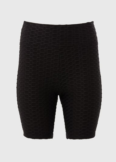 Souluxe Ruched Black Cycling Shorts