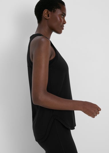 Souluxe Black High Neck Vest Top