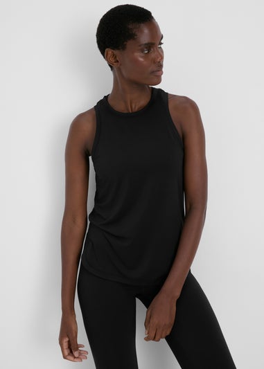 Souluxe Black High Neck Vest Top