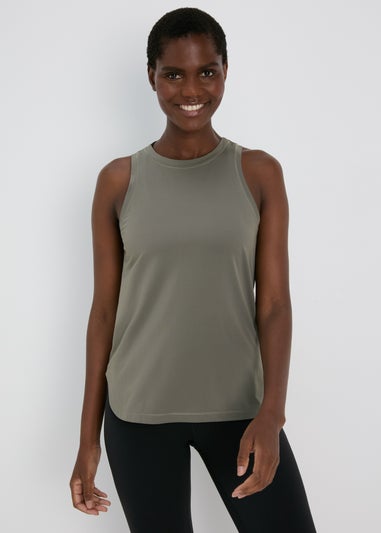 Souluxe Green High Neck Vest Top