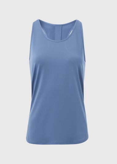 Souluxe Blue Mesh Detail Vest Top