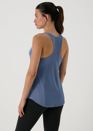 Souluxe Blue Mesh Detail Vest Top