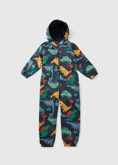 Boys Navy Dino Puddle Suit (1-7yrs)