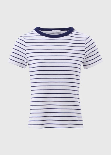 Navy Stripe Ribbed T-Shirt