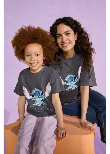 Disney Kids Grey Stitch T-Shirt (3-12yrs)