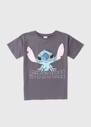 Disney Kids Grey Stitch T-Shirt (3-12yrs)