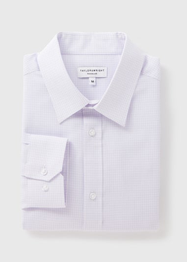 Taylor & Wright Lilac Check Regular Fit Shirt