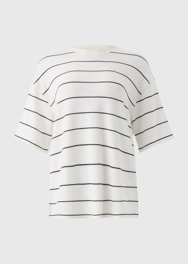 Cream Stripe Soft T-Shirt