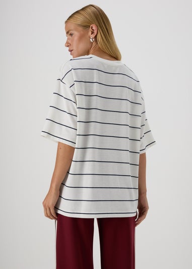 Cream Stripe Soft T-Shirt