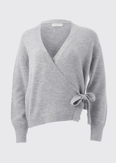 Grey Wrap Cardigan