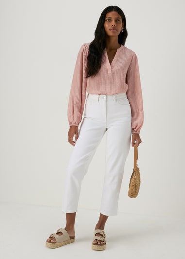 Pink Textured Blouse