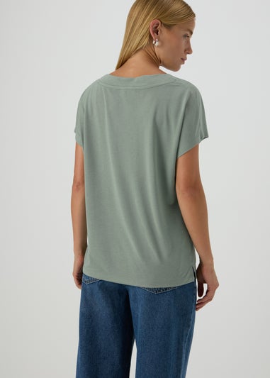 Green V Neck T-Shirt