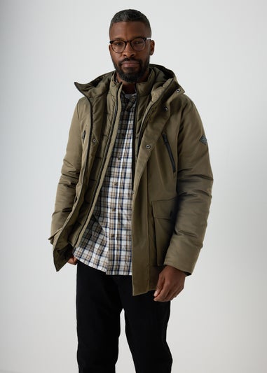 Khaki Hybrid Parka Jacket