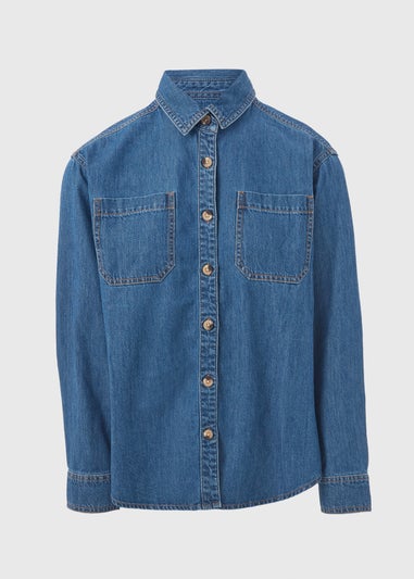 Mid Wash Denim Shirt