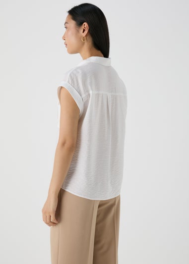 Et Vous White Double Pocket Shirt