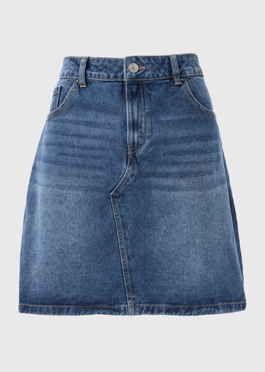 Denim Mid Wash Mini Skirt