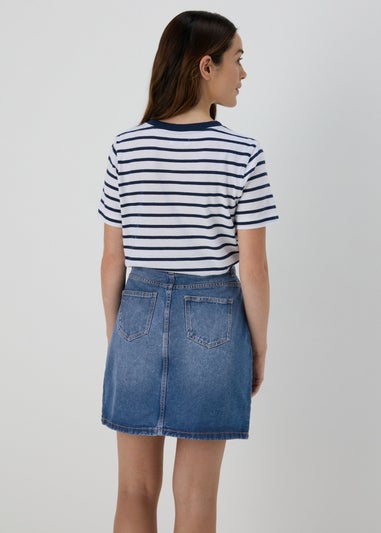 Denim Mid Wash Mini Skirt