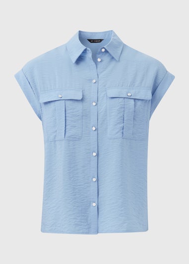 Et Vous Blue Double Pocket Shirt