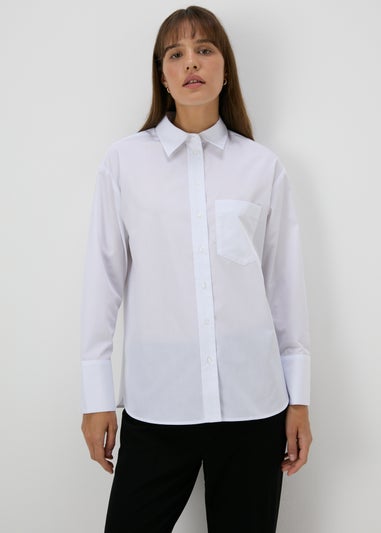 Et Vous White Poplin Shirt