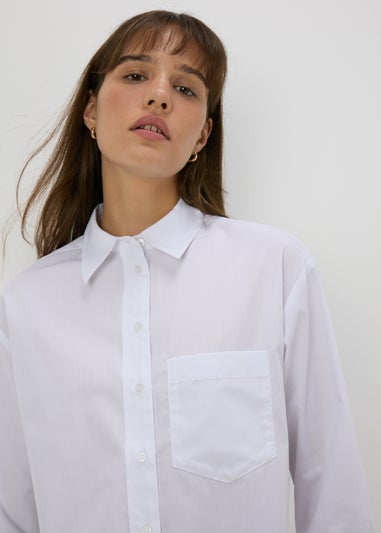 Et Vous White Poplin Shirt