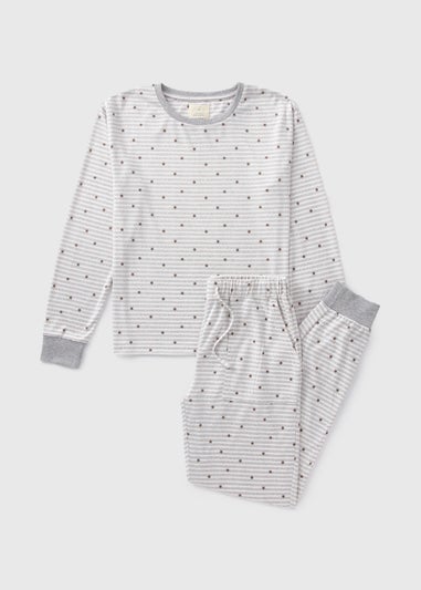 Grey Stripe Pyjama Set