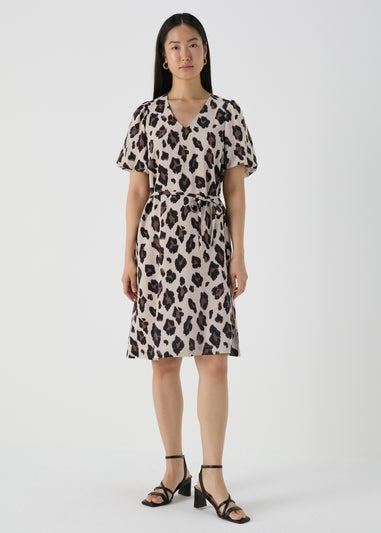 Et Vous Brown Leopard Print Dress