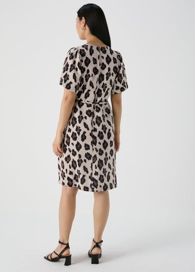 Et Vous Brown Leopard Print Dress